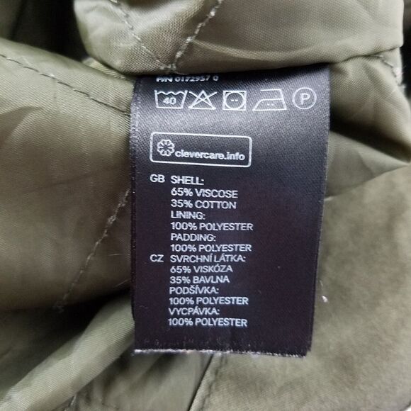 Divided Jacket Womens 6 Green Trench‎ Coat Full Zip Snap Storm Flap Adjustable - Picture 8 of 11